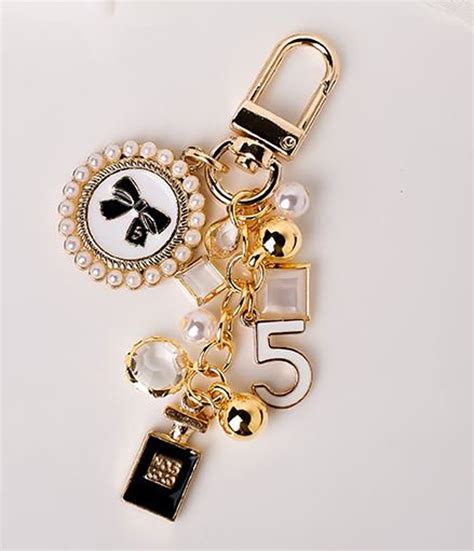 chanel key ring replica|Chanel fluffy keychain.